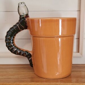 Cracker Barrel Caterpillar Mug Sun Drenched Cracker Barrel Flower Pot Coffee Mug